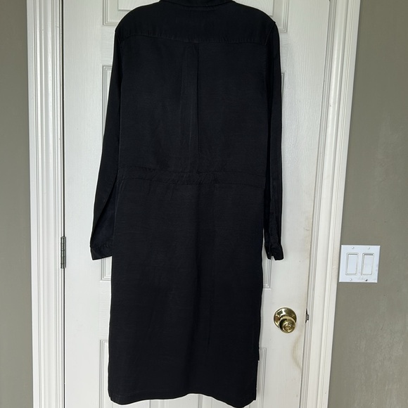 Baldwin Black Button-Down Drawing Waist Dress M - Picture 5 of 7